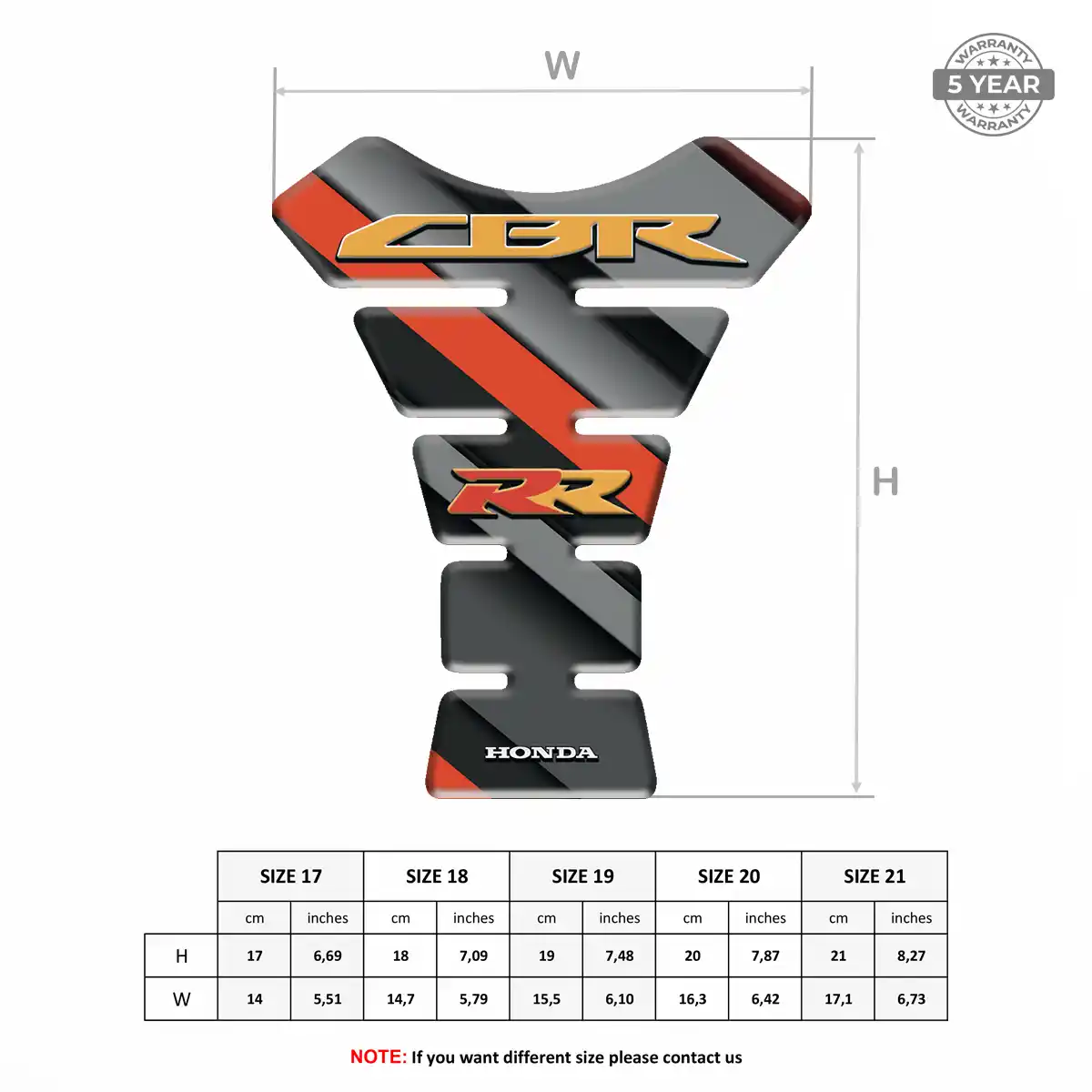 Honda Tank Pad Protector Motorcycle Superior Craft