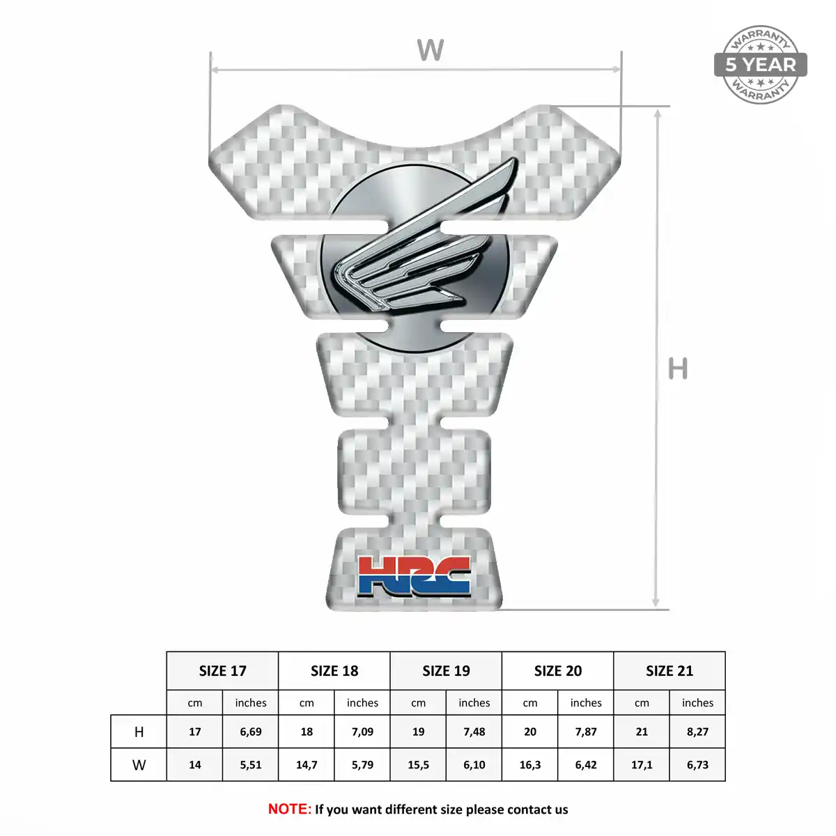 Honda Tank Pad Protector Prestige Line