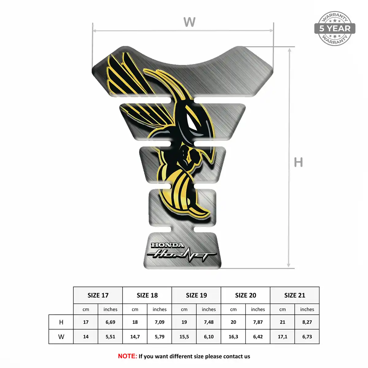 Honda Tank Pad Protector Resin Elite
