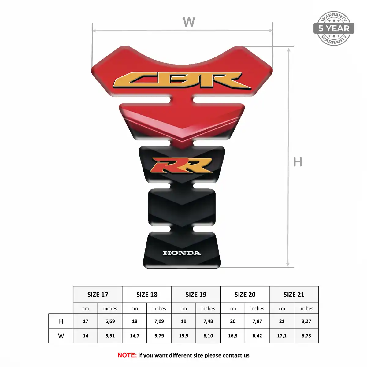 Honda Tank Pad Protector Resin Luxe
