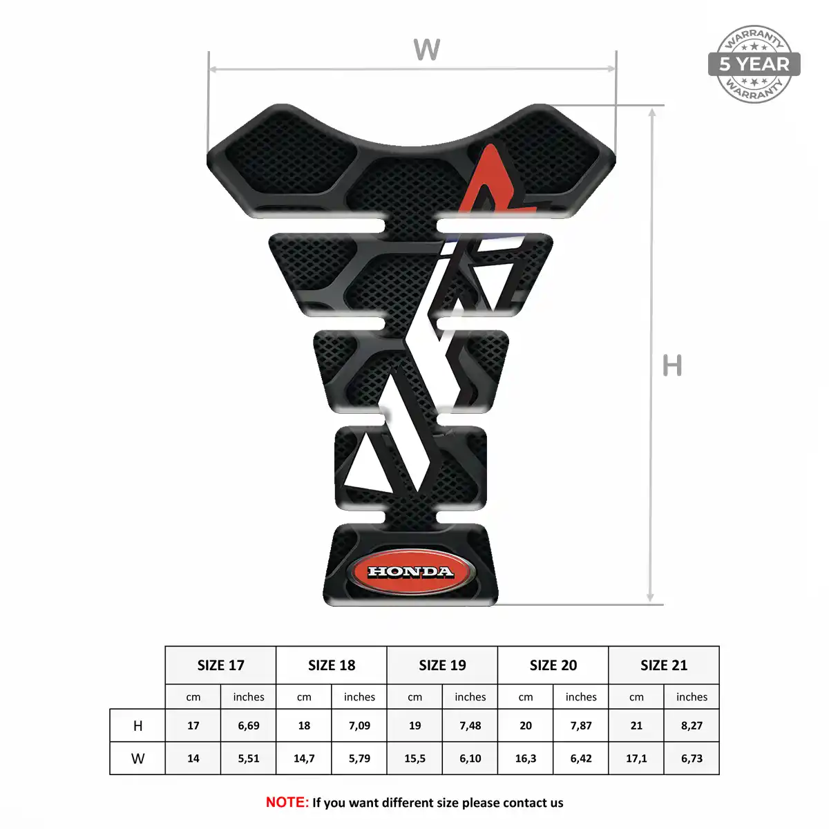Honda Tank Pads Elite Finish
