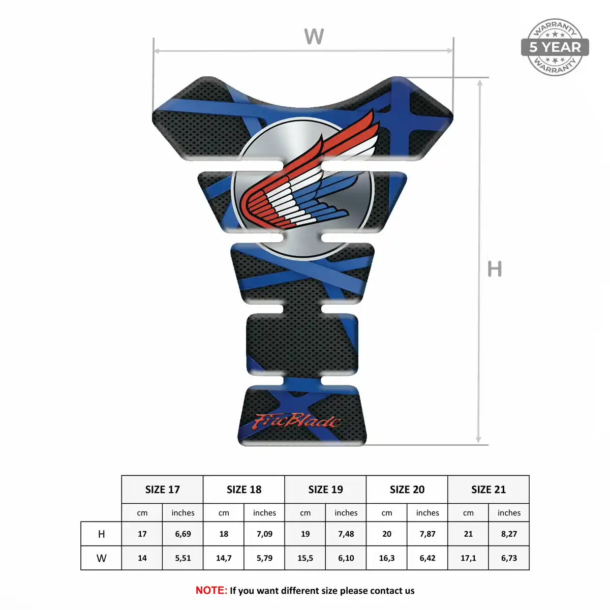 Honda Tank Pads Fuse Elite Edition