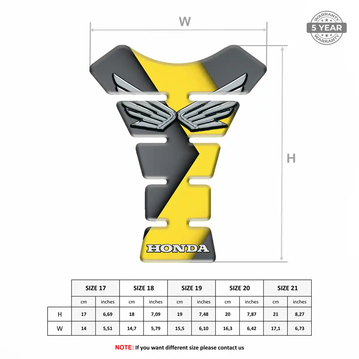 Honda Tank Pads Fuse Motorbike Exclusive Series