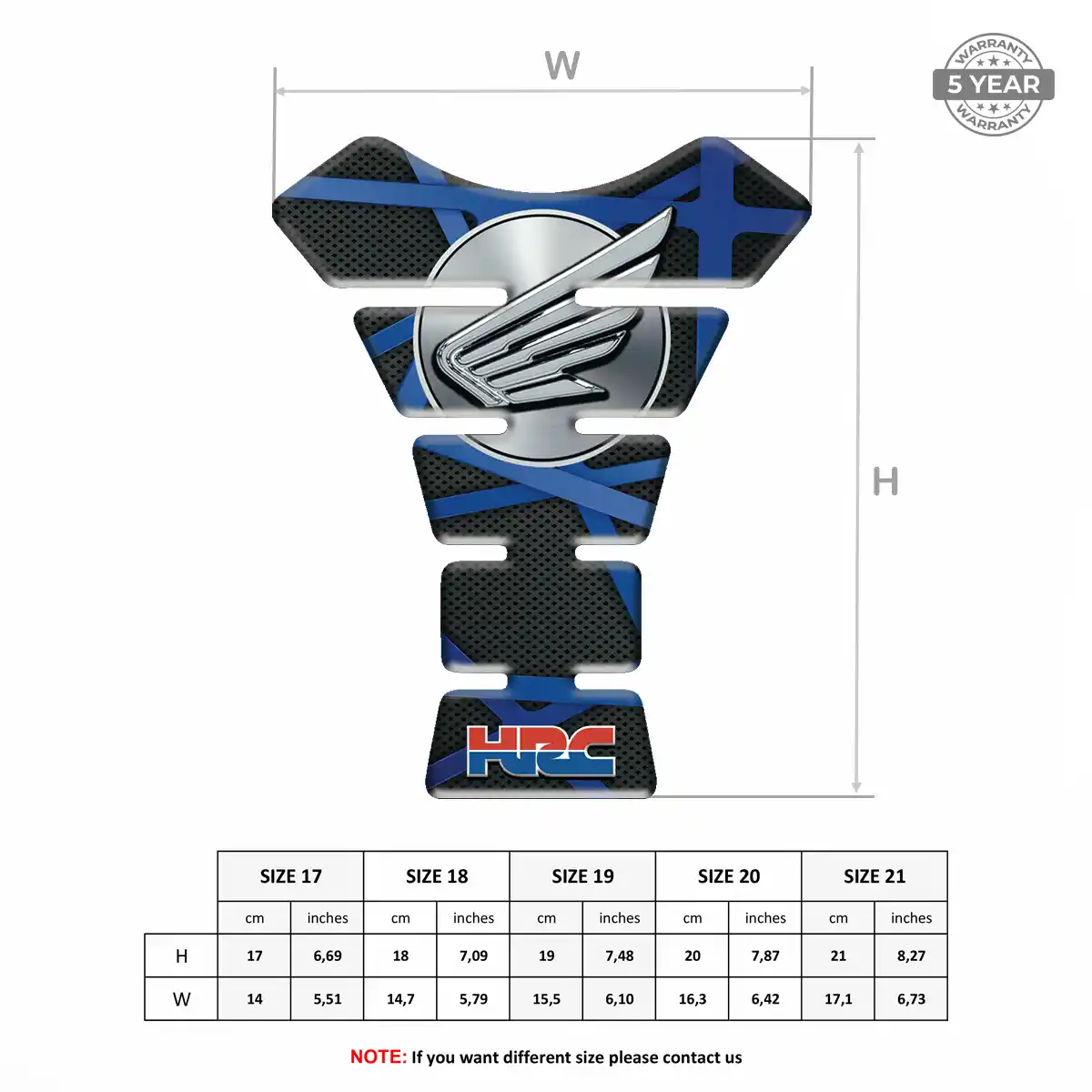 Honda Tank Pads Fuse Motorbike Refined Design