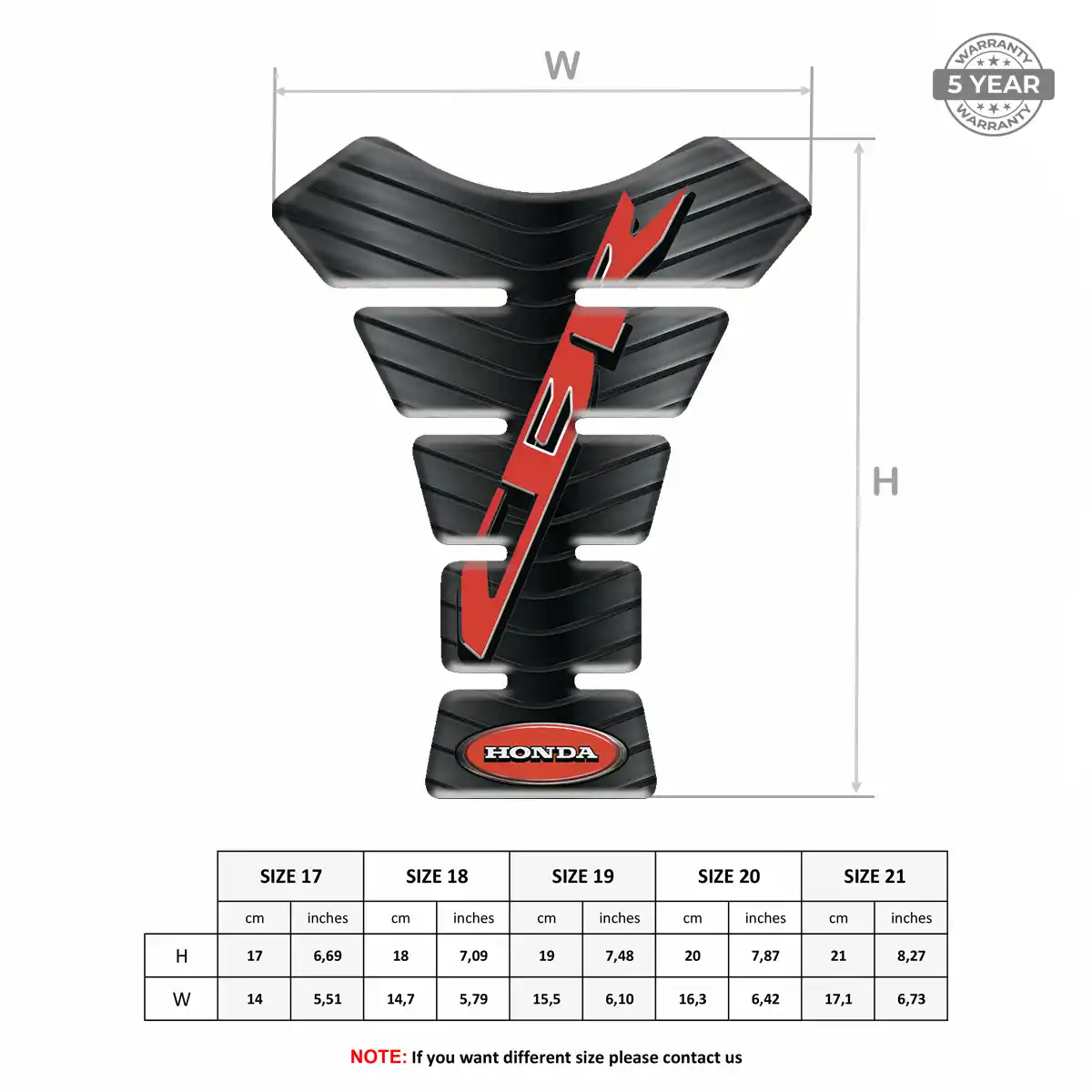 Honda Tank Pads Fuse Motorbike Signature Grade
