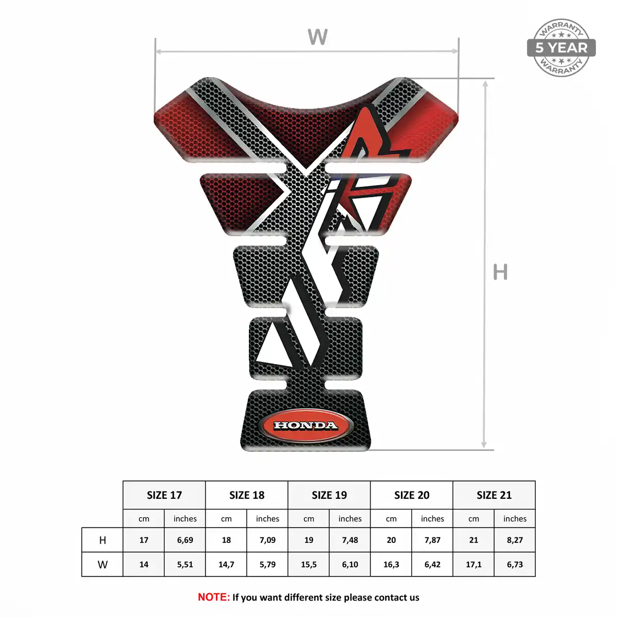 Honda Tank Pads Fuse Motorbike Superior Craft