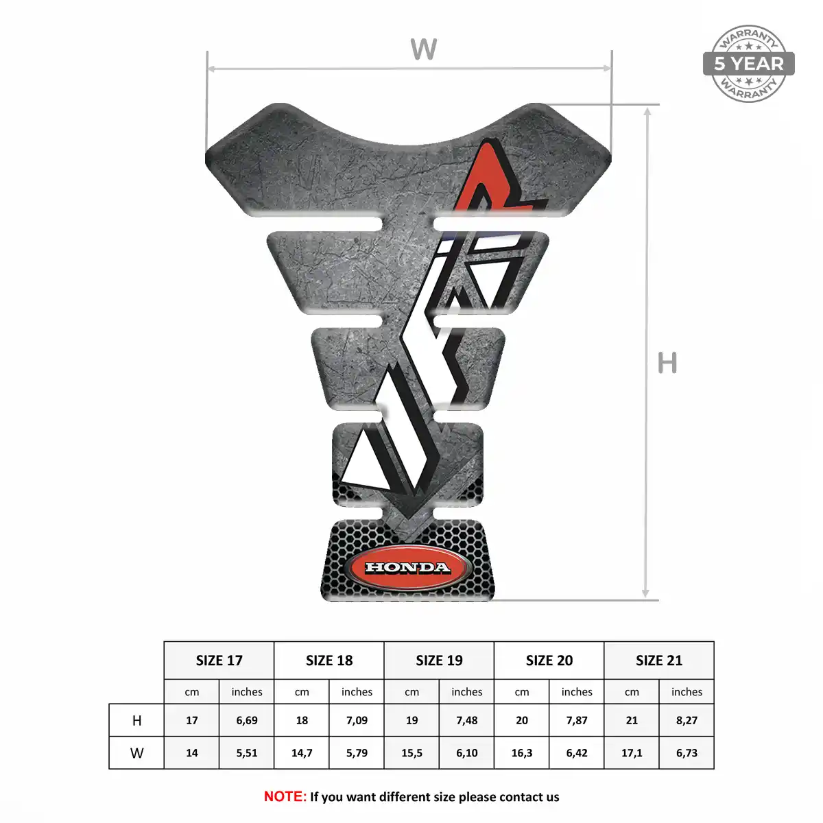 Honda Tank Pads Fuse Motorcycle Prime Quality