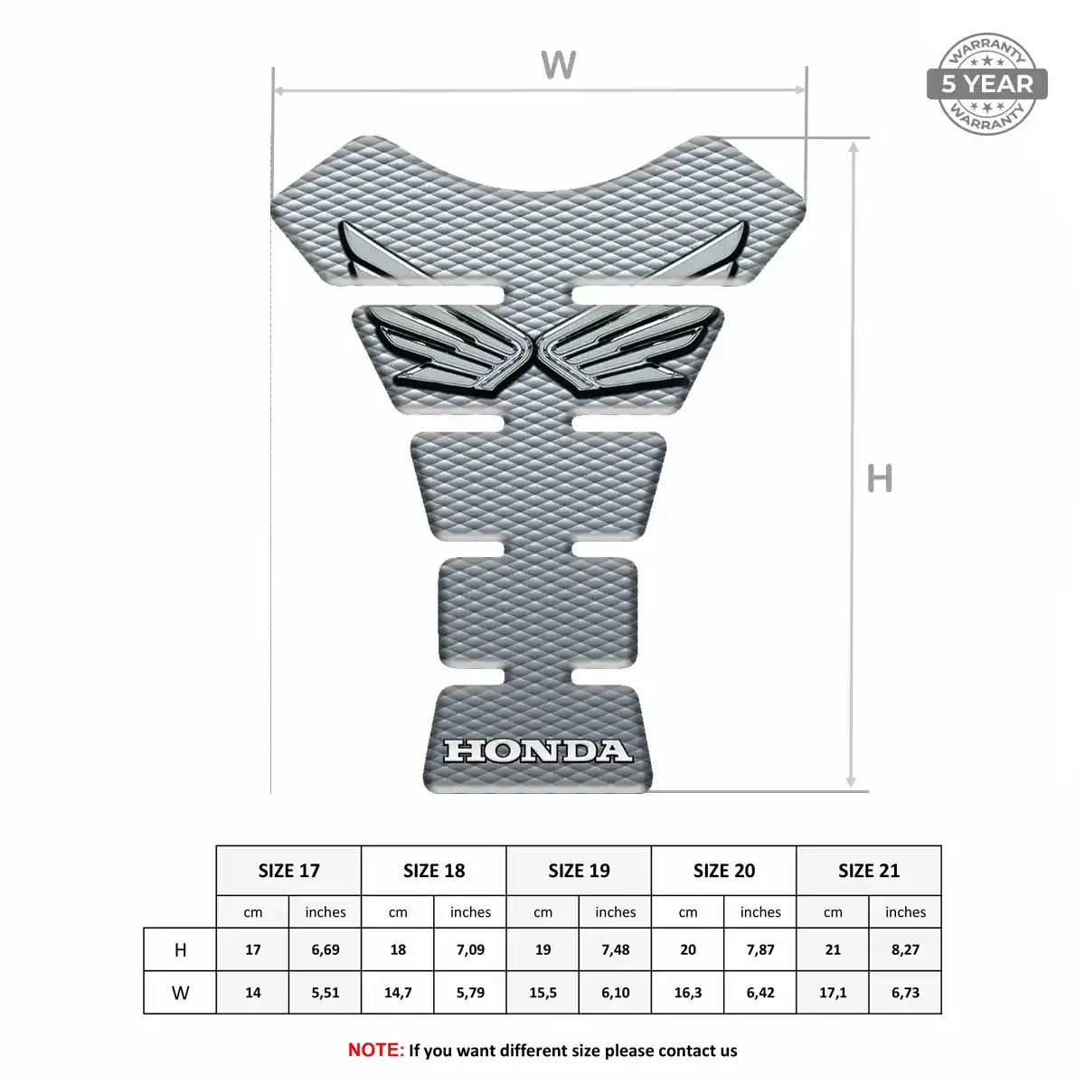 Honda Tank Pads Fuse Noble Edition