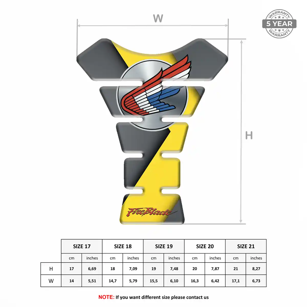 Honda Tank Pads Fuse Opulent Line