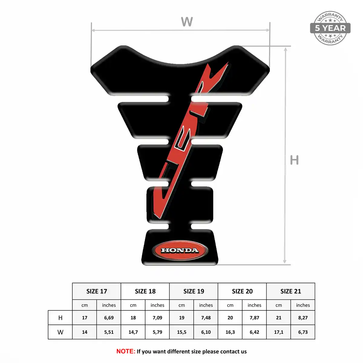 Honda Tank Pads Fuse Prime Quality