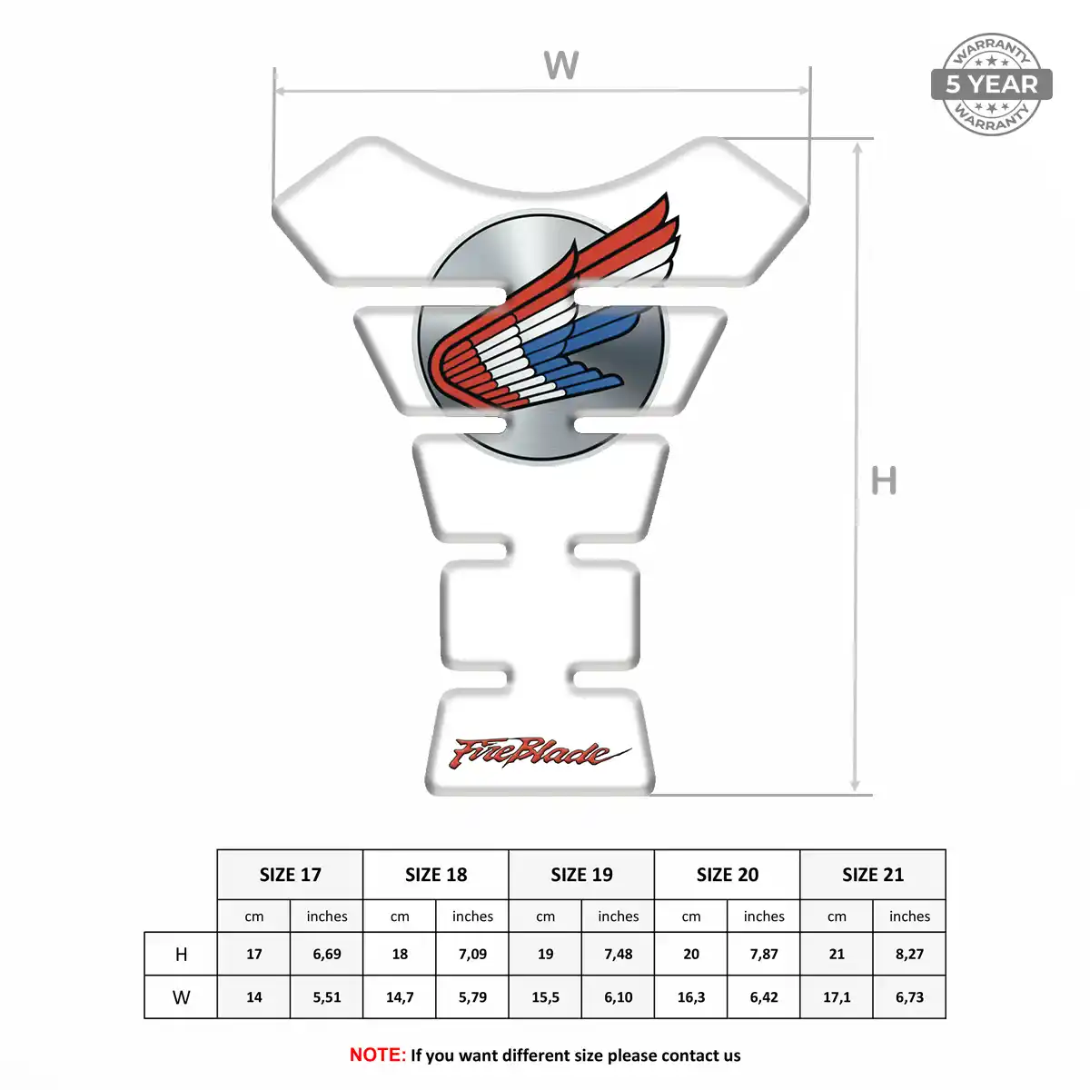 Honda Tank Pads Fuse Resin Elite