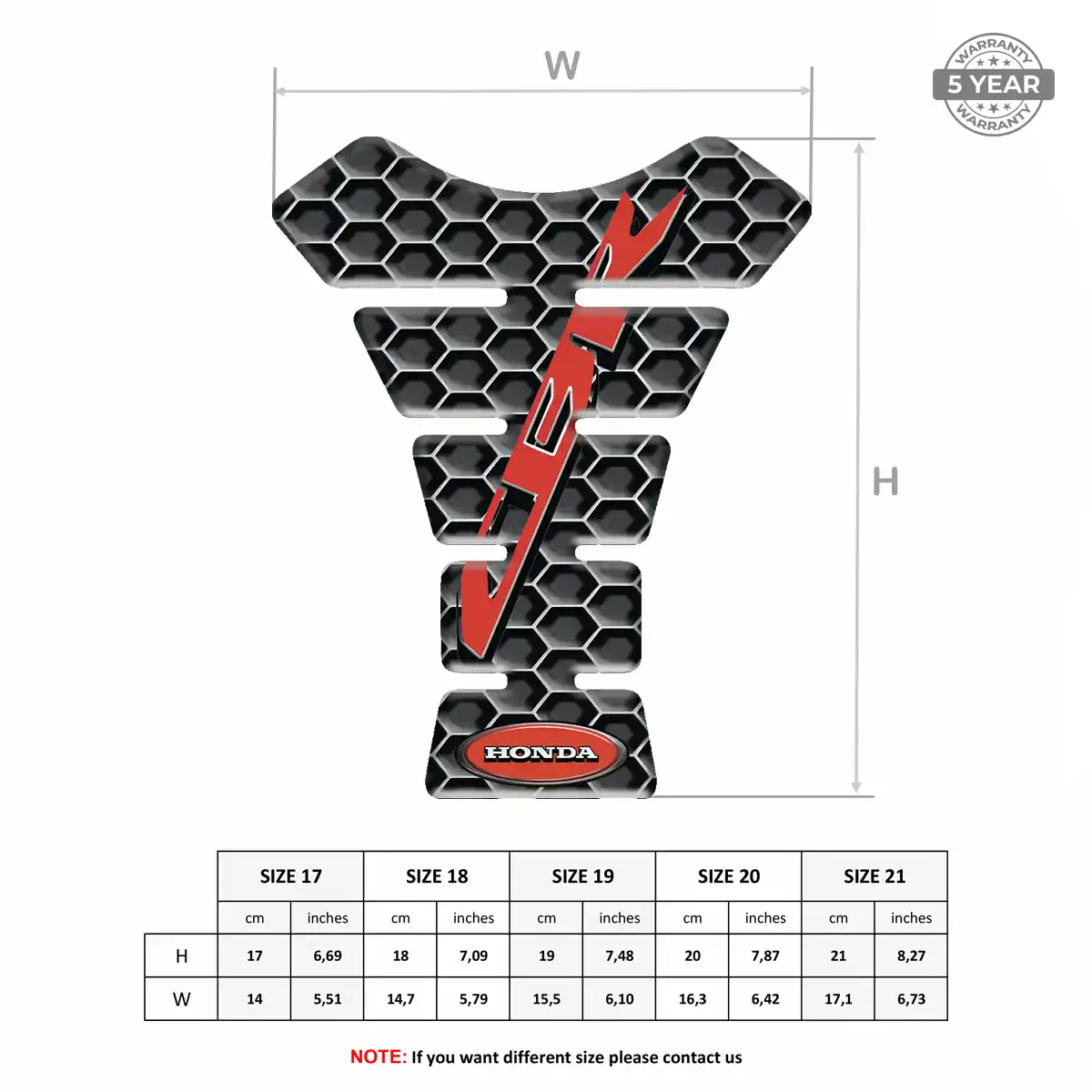 Honda Tank Pads Guards Elite Edition
