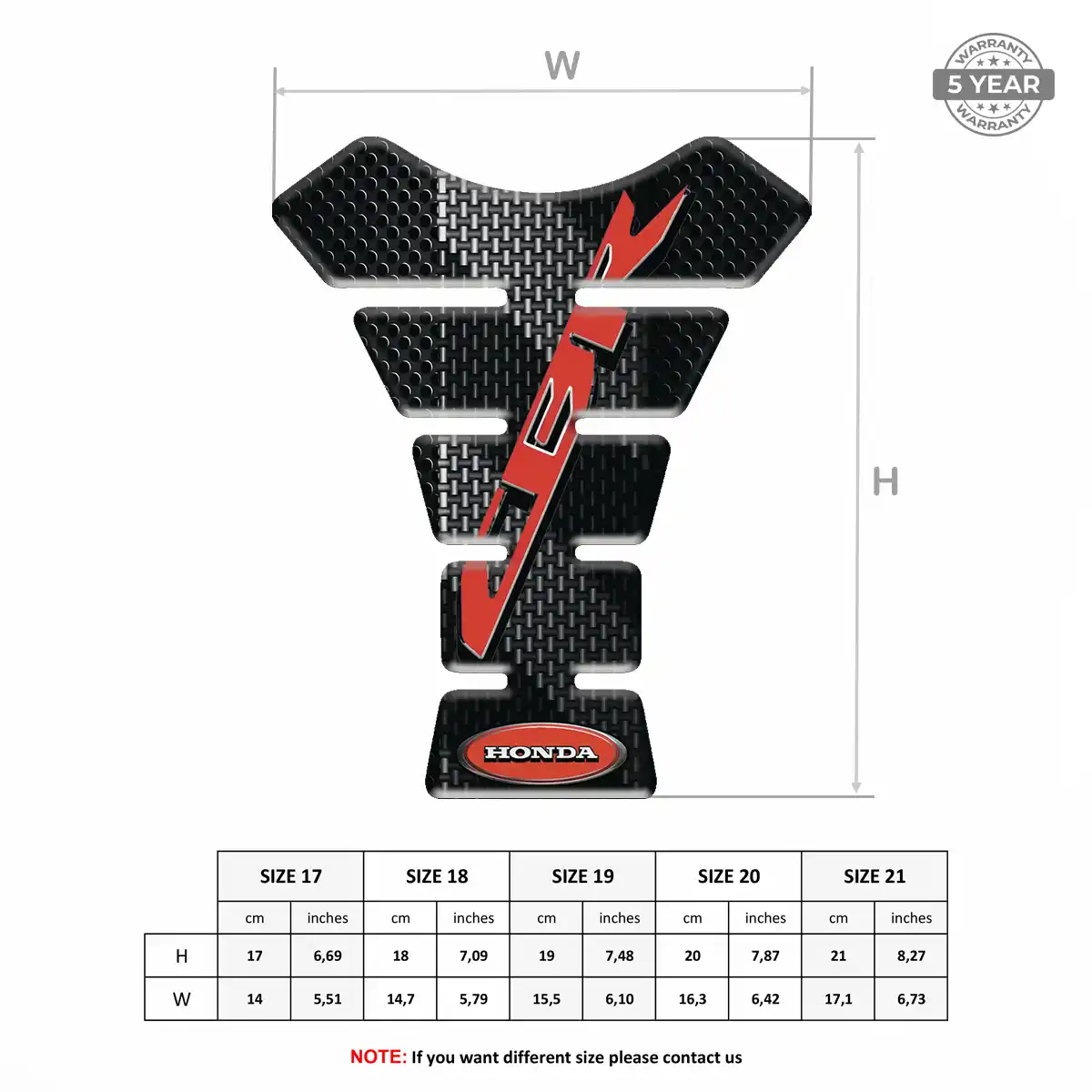 Honda Tank Pads Guards Motorbike Opulent Line
