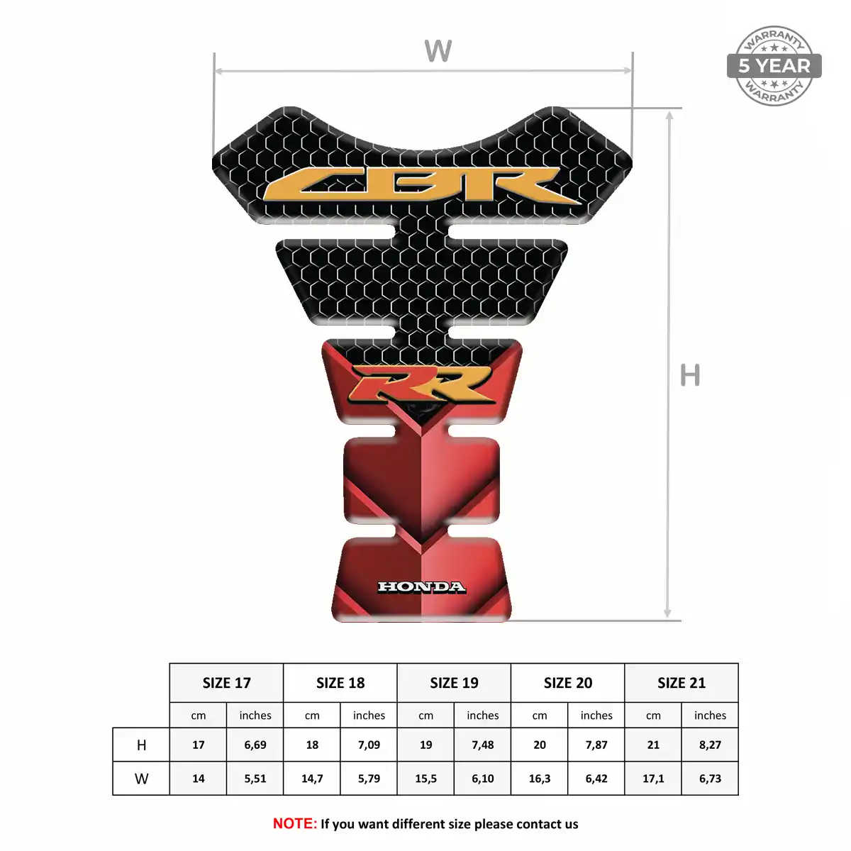 Honda Tank Pads Guards Motorbike Prestige Line