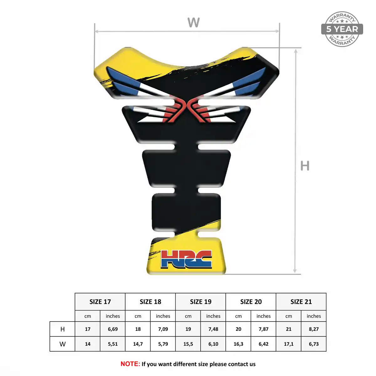 Honda Tank Pads Guards Motorbike Resin Luxe