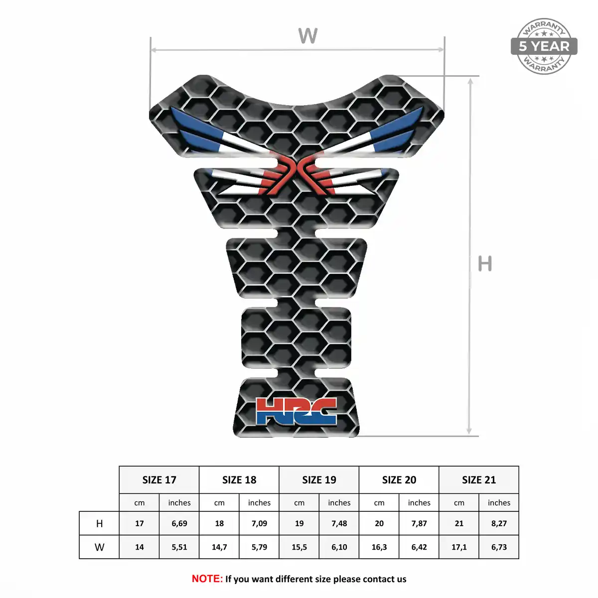 Honda Tank Pads Guards Motorcycle Prestige Line
