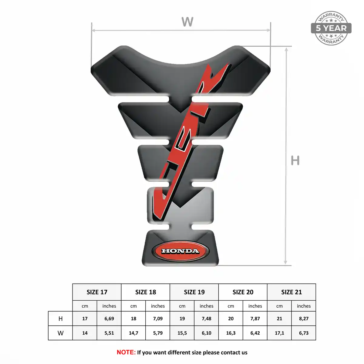 Honda Tank Pads Guards Motorcycle Refined Design
