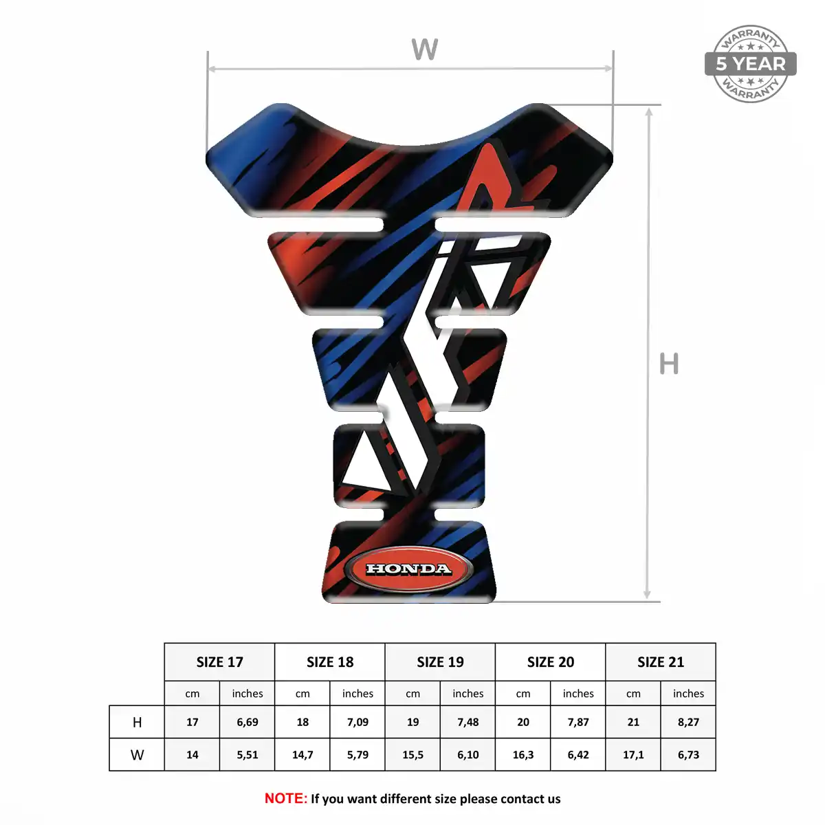 Honda Tank Pads Guards Noble Edition