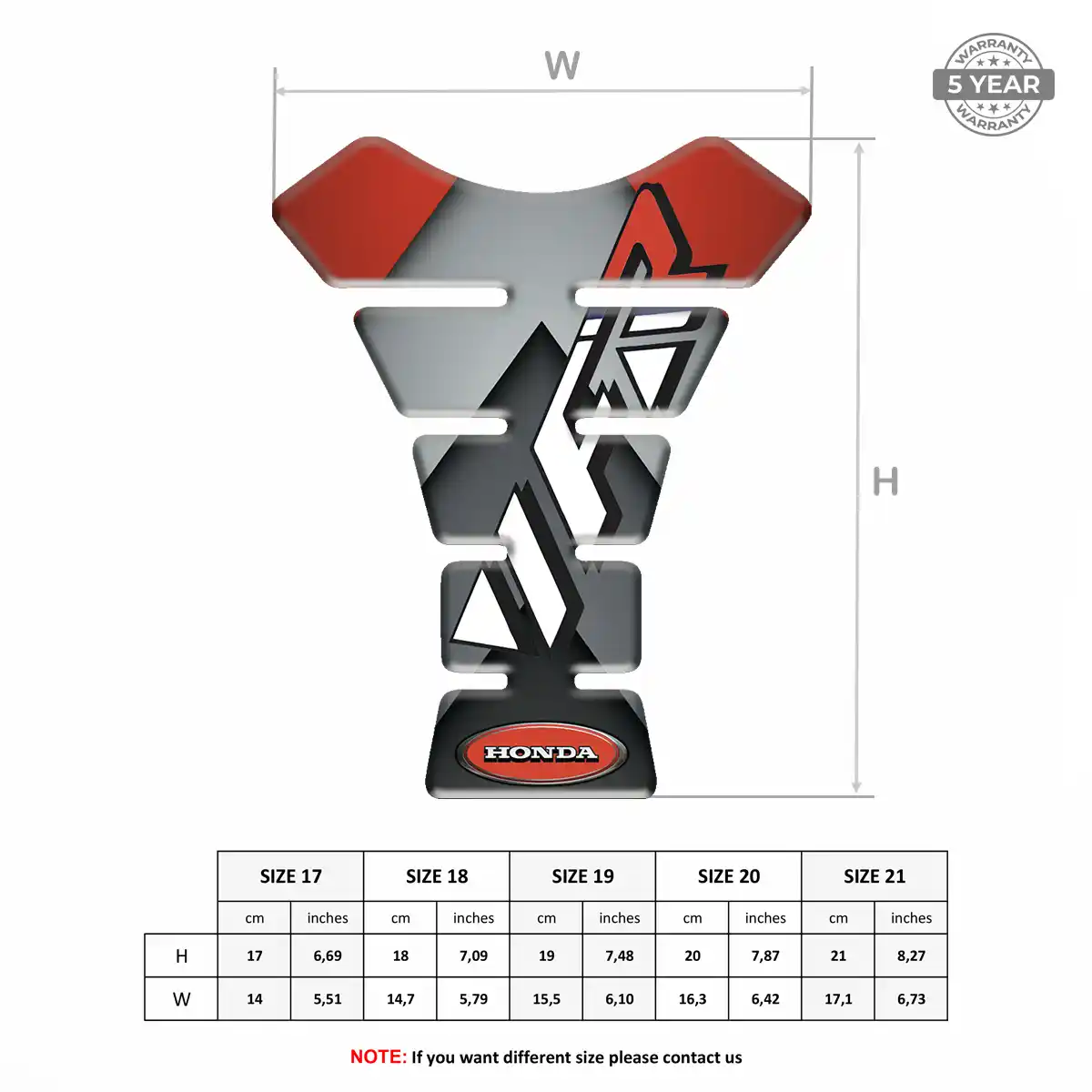 Honda Tank Pads Guards Prestige Line