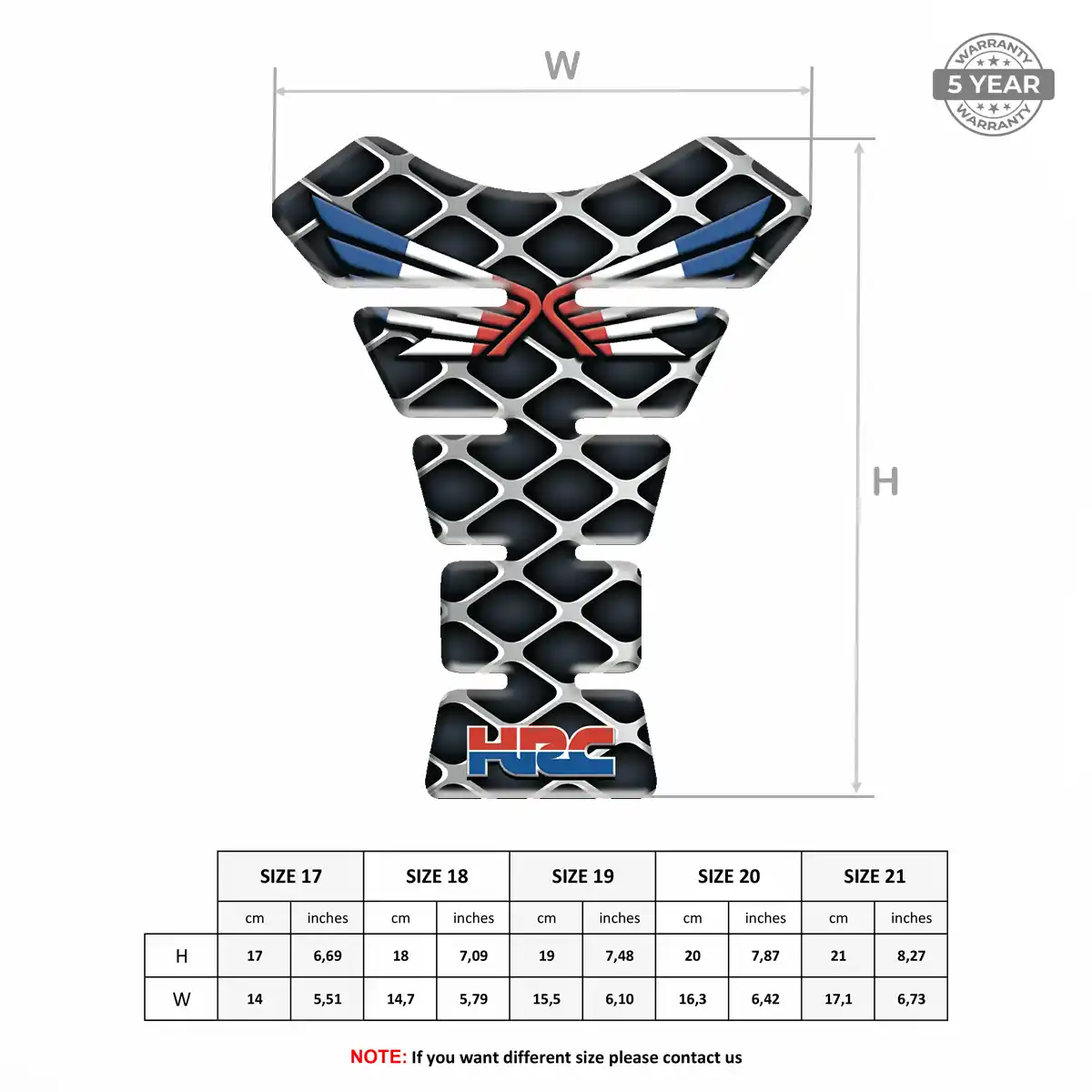 Honda Tank Pads Guards Prime Quality