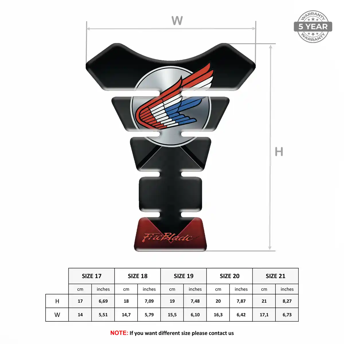 Honda Tank Pads Guards Signature Grade