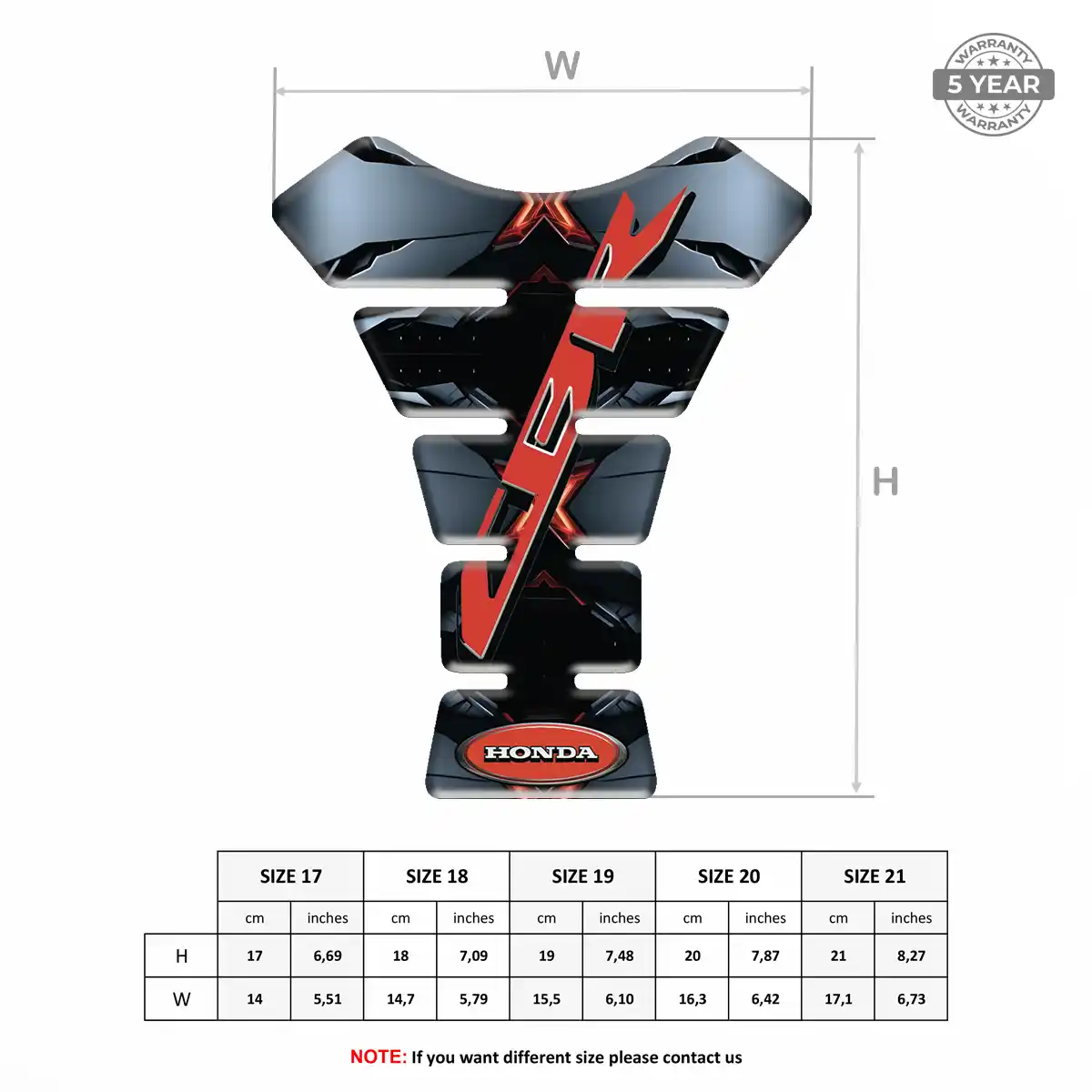 Honda Tank Pads Motorbike Elite Finish