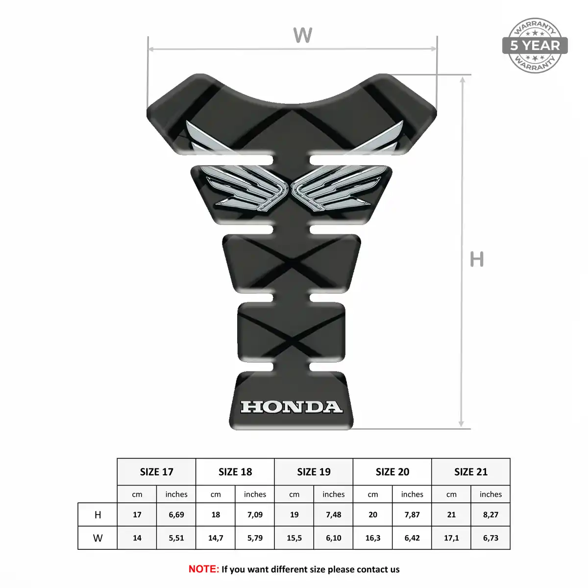 Honda Tank Pads Motorbike Prestige Line