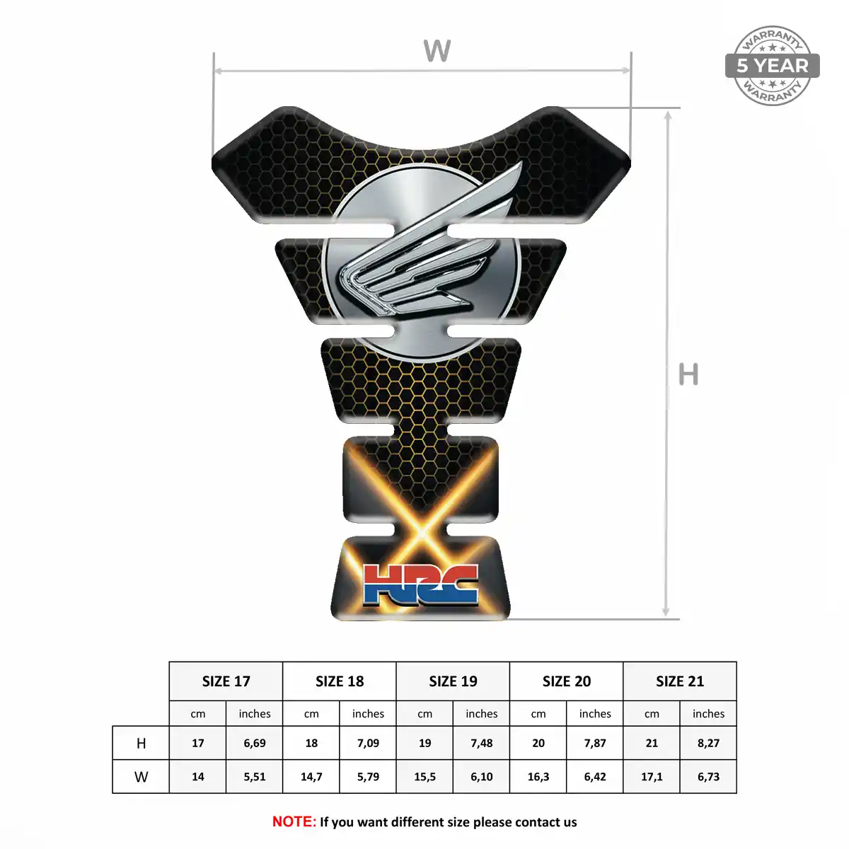 Honda Tank Pads Motorbike Superior Craft