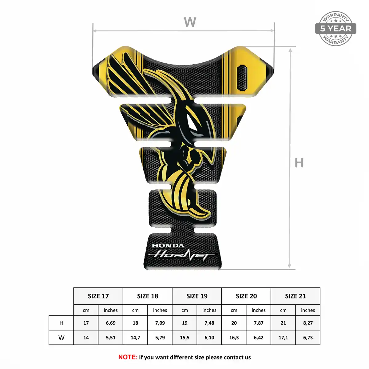 Honda Tank Pads Motorcycle Elite Finish
