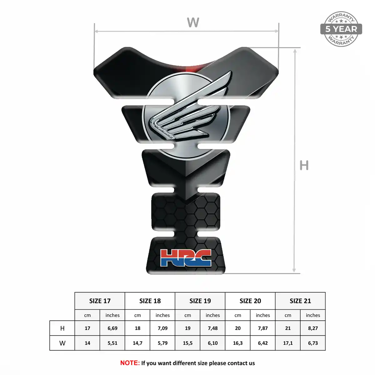 Honda Tank Pads Opulent Line