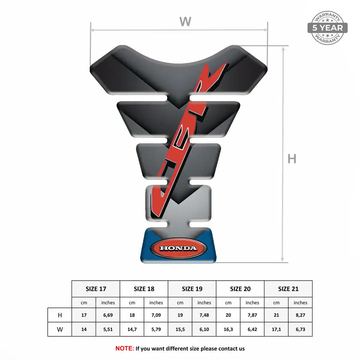 Honda Tank Pads Prime Quality
