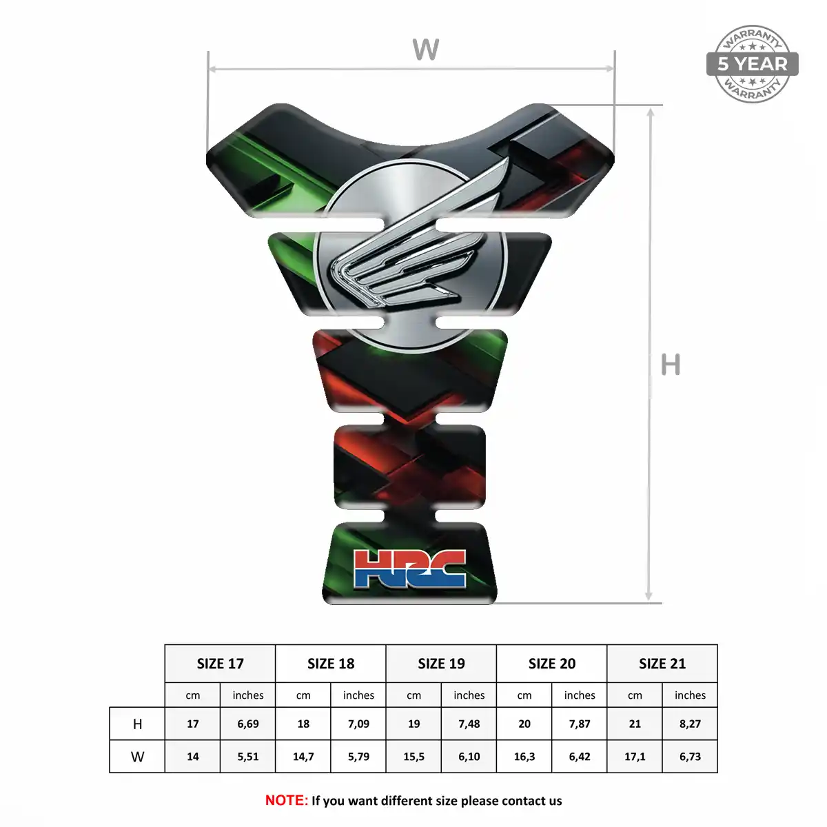 Honda Tank Pads Protector Deluxe Edition
