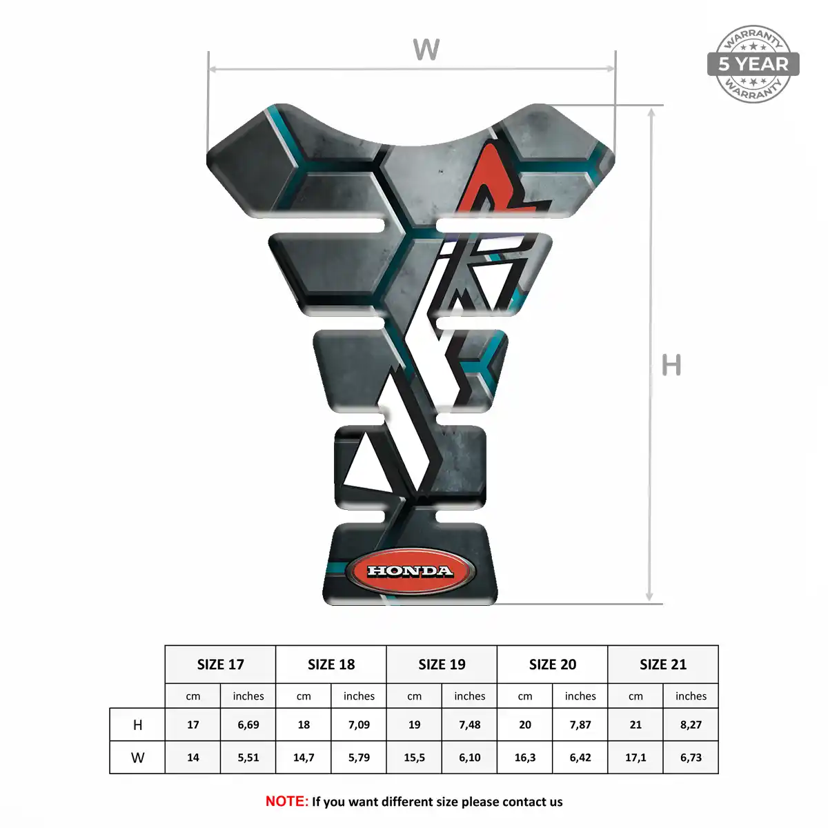 Honda Tank Pads Protector Motorbike Elite Edition
