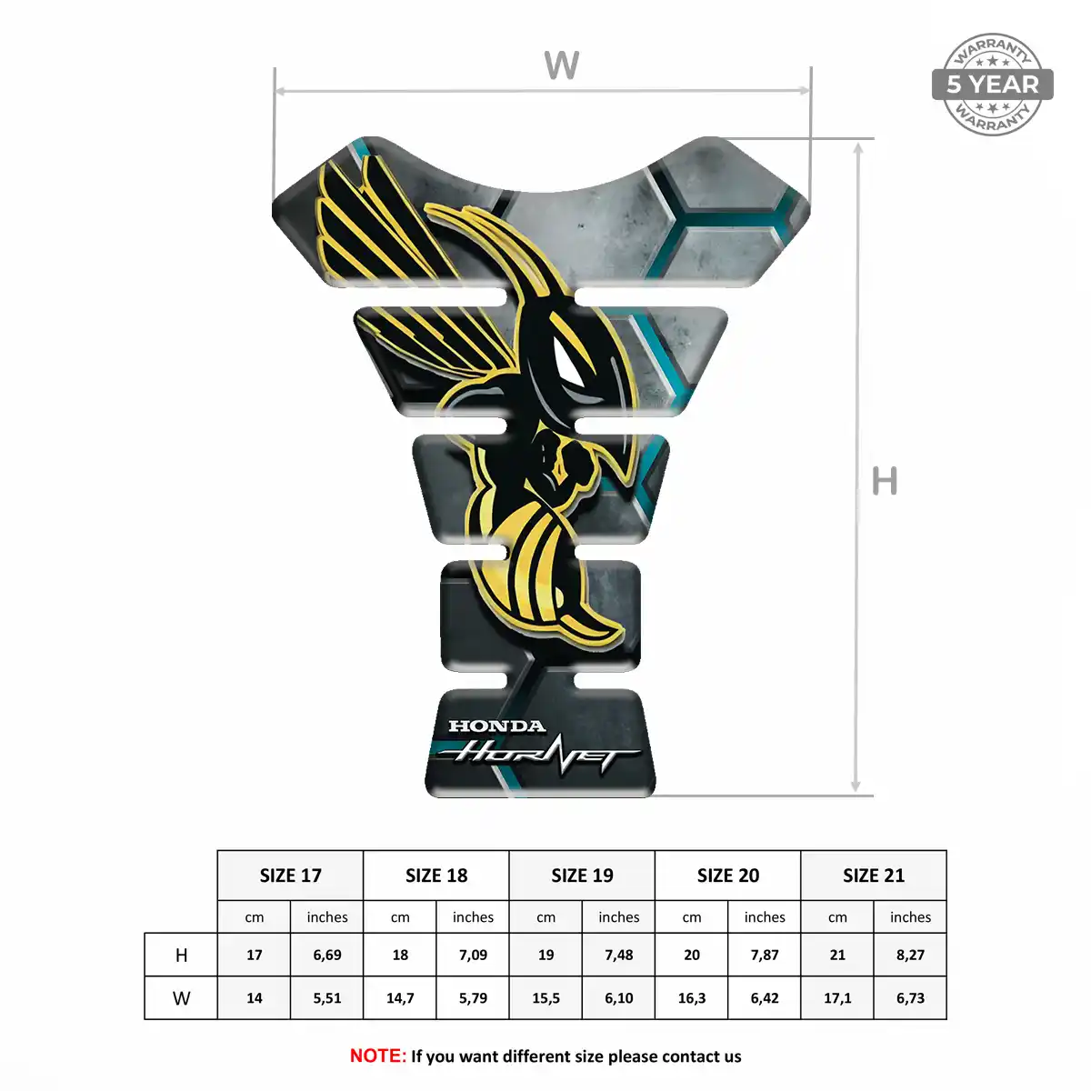 Honda Tank Pads Protector Motorbike Opulent Line