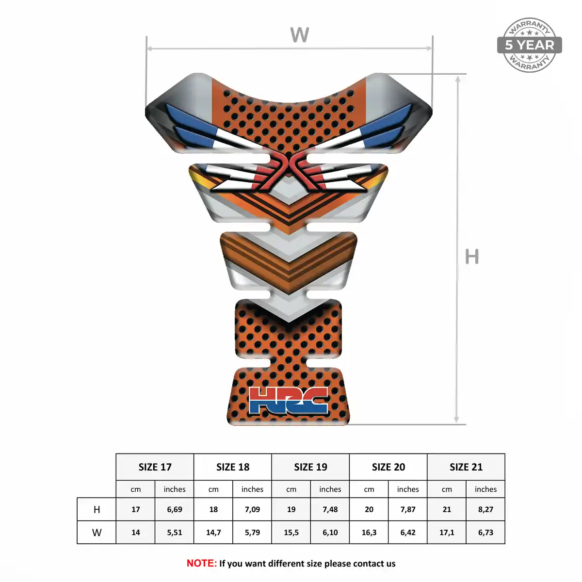 Honda Tank Pads Protector Motorbike Prestige Line