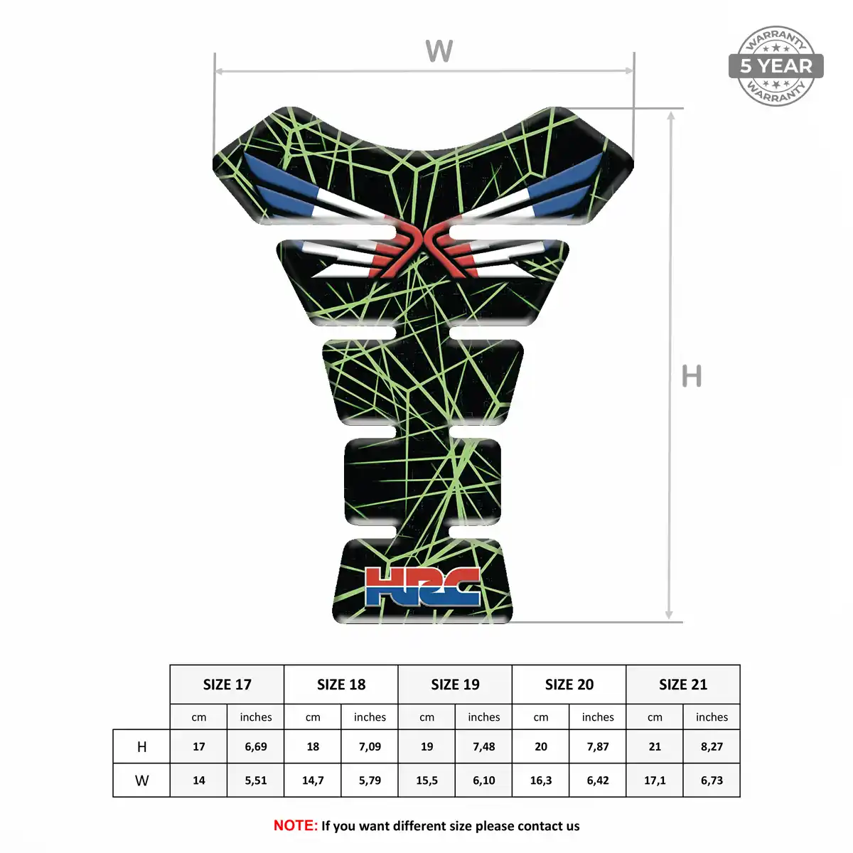 Honda Tank Pads Protector Motorbike Signature Grade