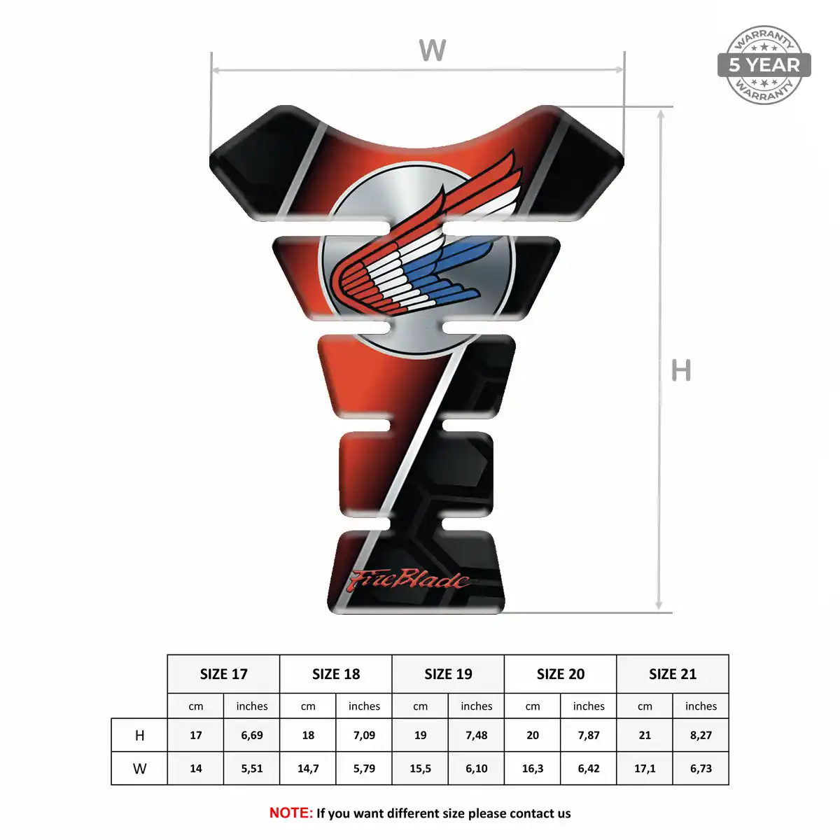 Honda Tank Pads Protector Motorbike Sleek Style