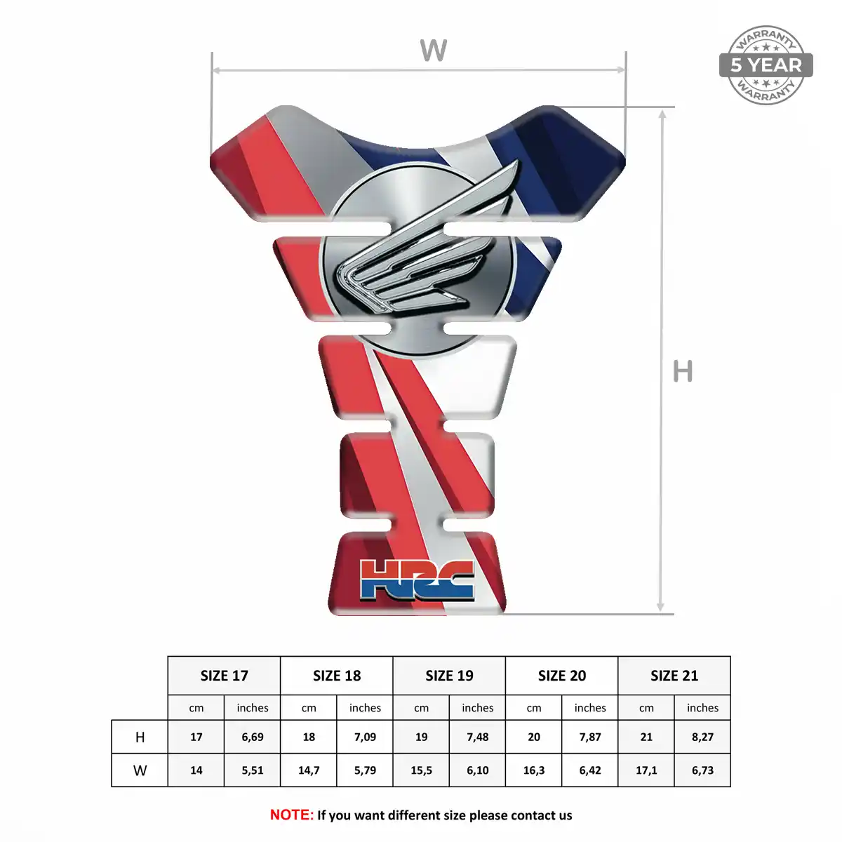 Honda Tank Pads Protector Motorcycle Elite Edition