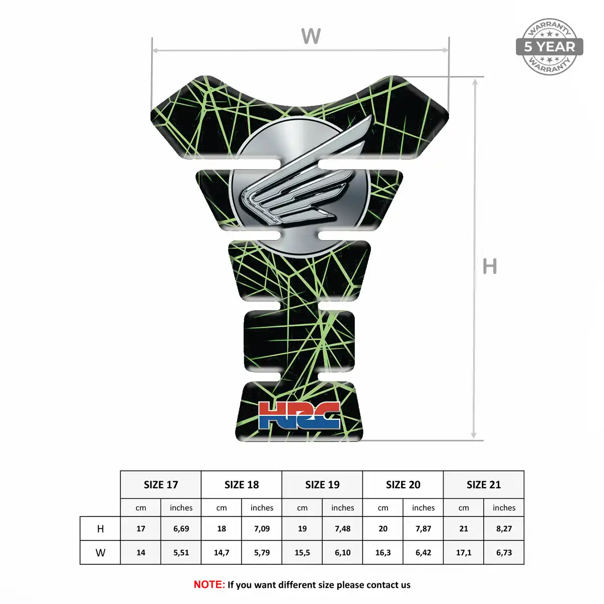 Honda Tank Pads Protector Motorcycle Prestige Line