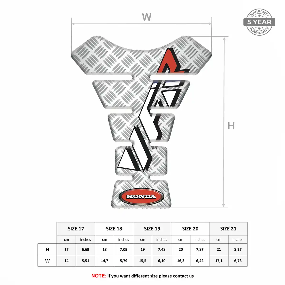 Honda Tank Pads Protector Motorcycle Resin Elite