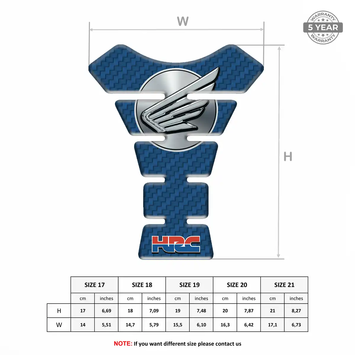 Honda Tank Pads Protector Motorcycle Signature Grade