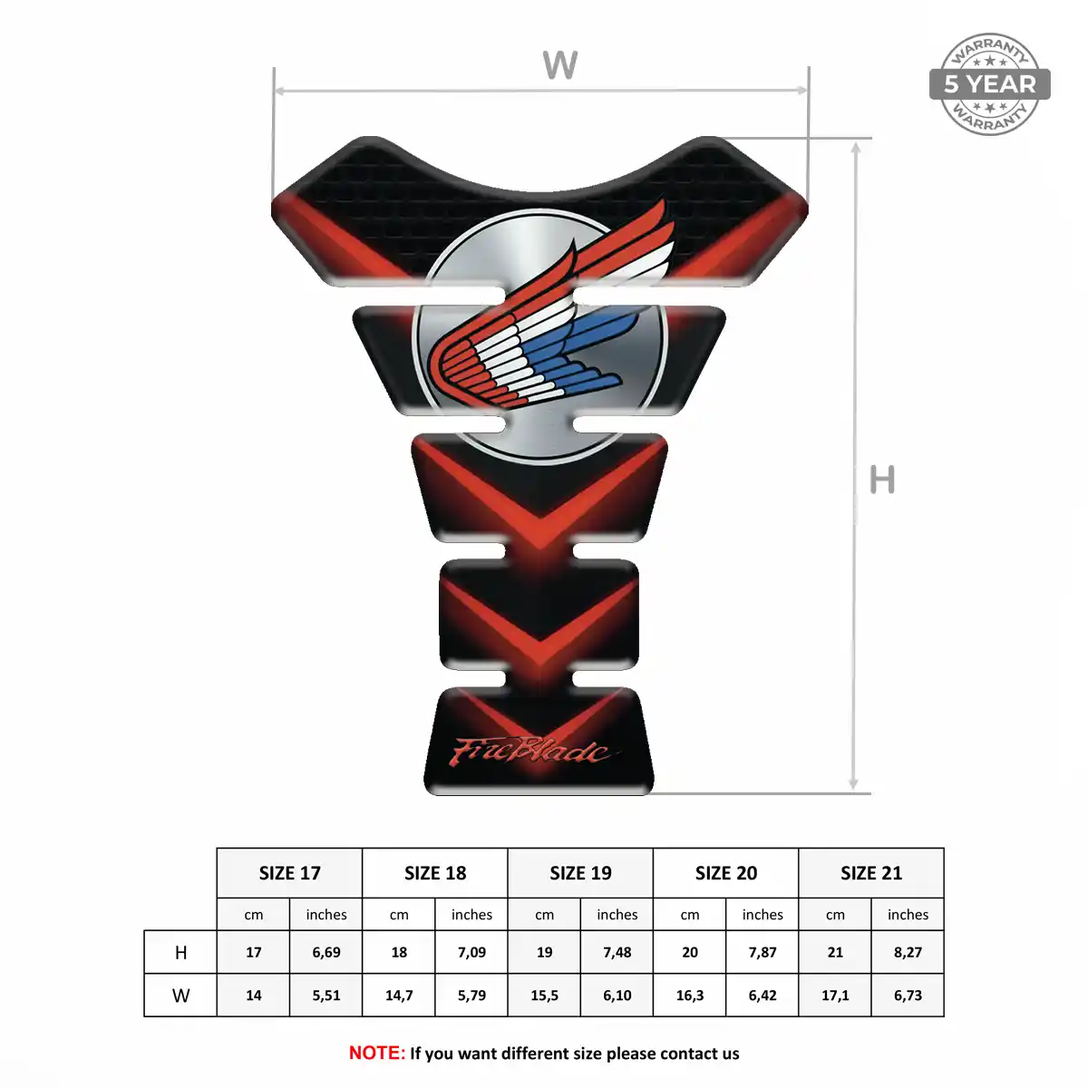 Honda Tank Pads Protector Refined Design