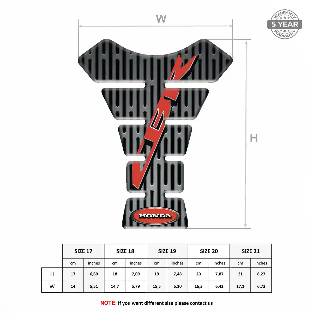 Honda Tank Pads Protector Signature Grade