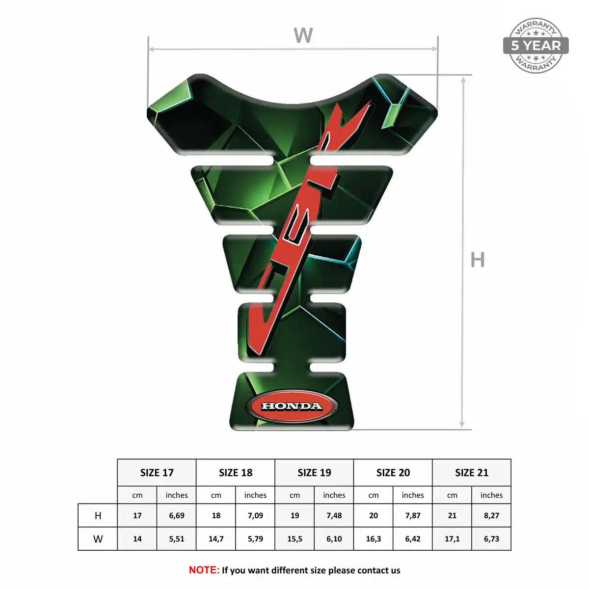 Honda Tank Pads Protector Sleek Style