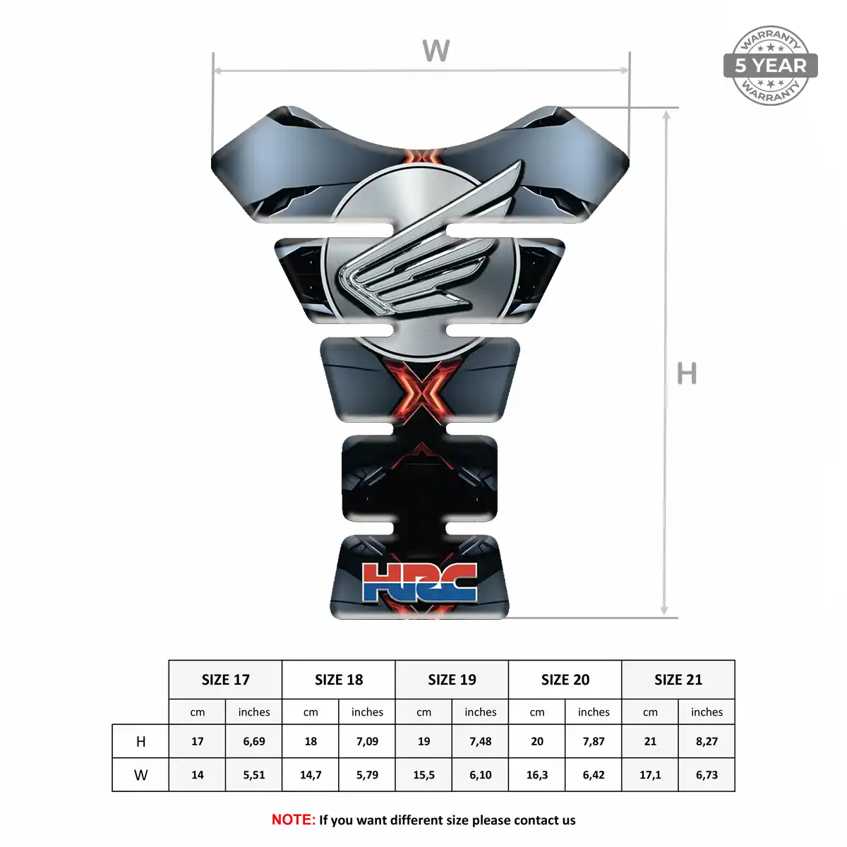 Honda Tank Pads Protector Superior Craft