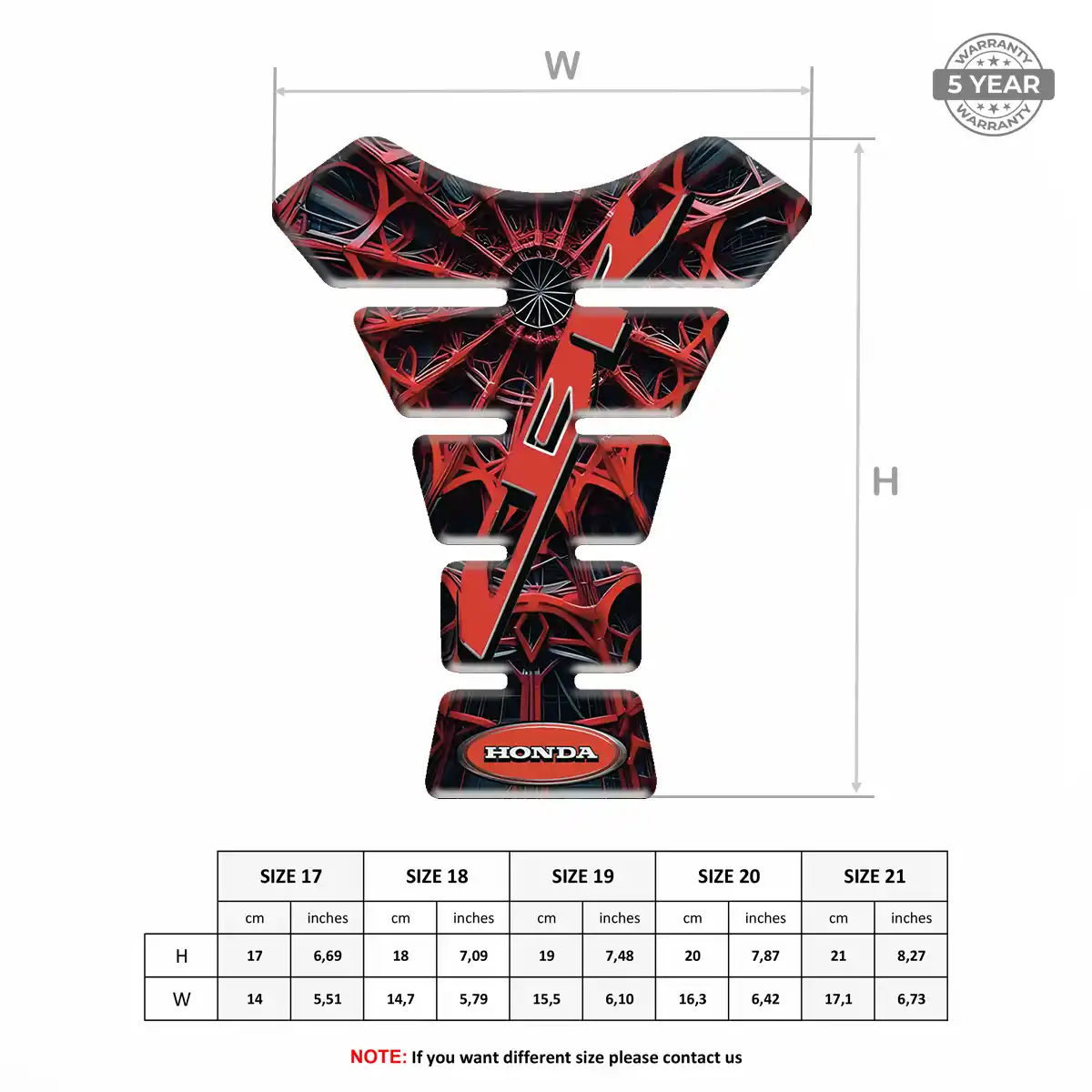 Honda Tank Protector Fuse Motorbike Exclusive Series