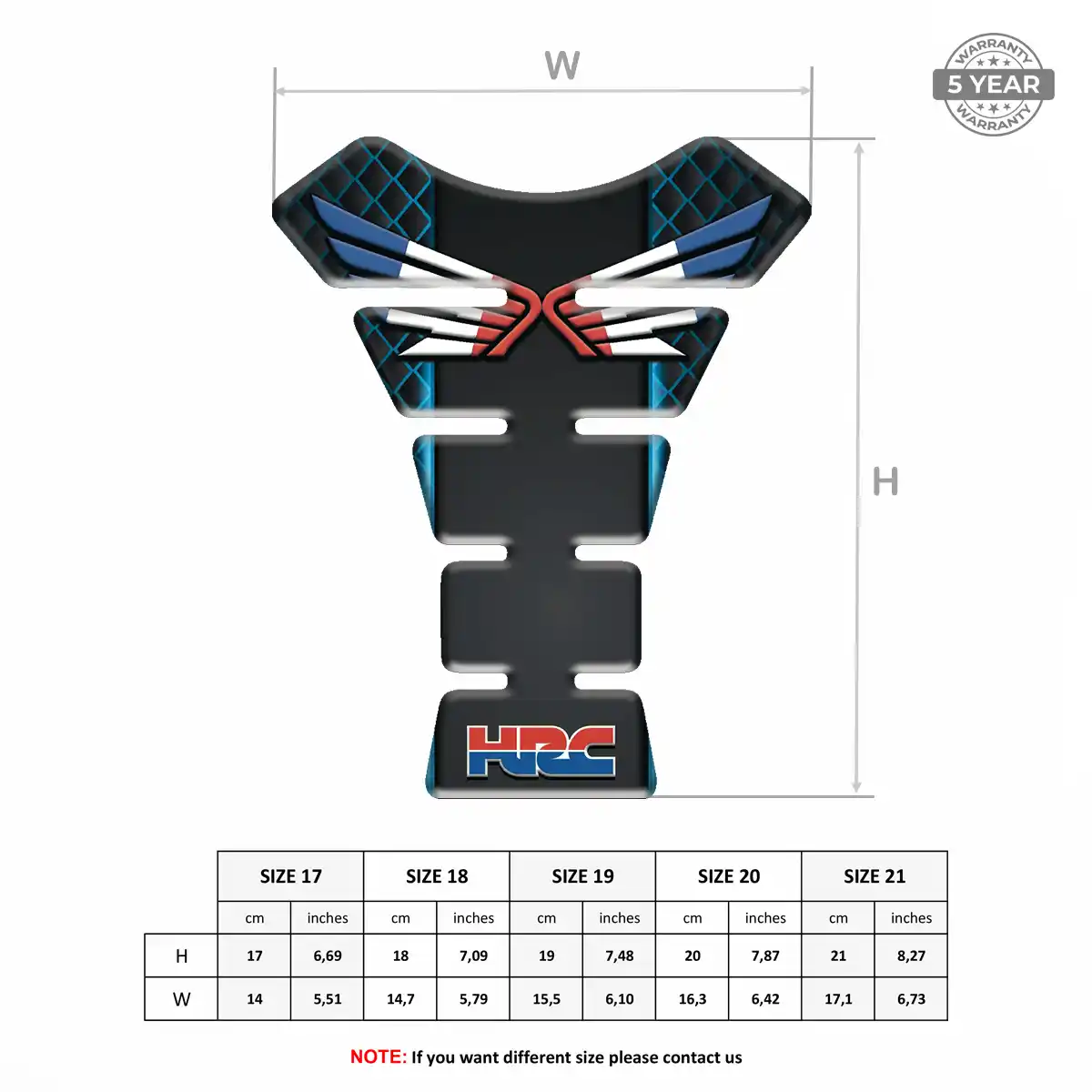 Honda Tank Protector Fuse Motorbike Opulent Line