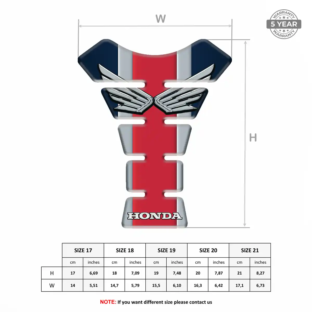 Honda Tank Protector Fuse Motorcycle Deluxe Edition