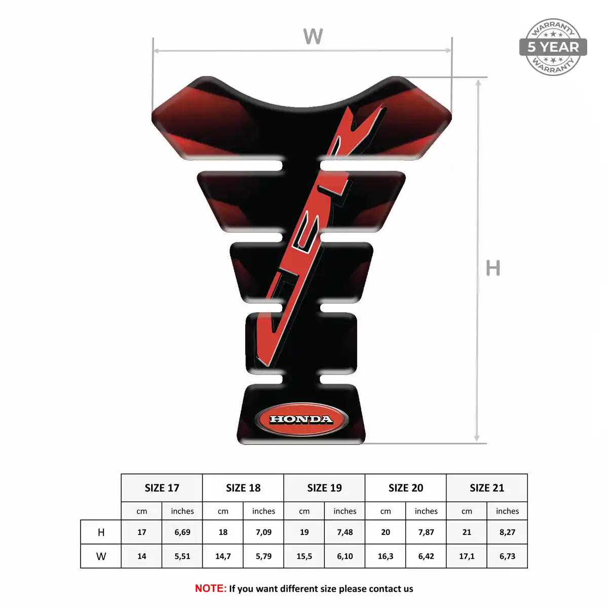 Honda Tank Protector Fuse Motorcycle Exclusive Series