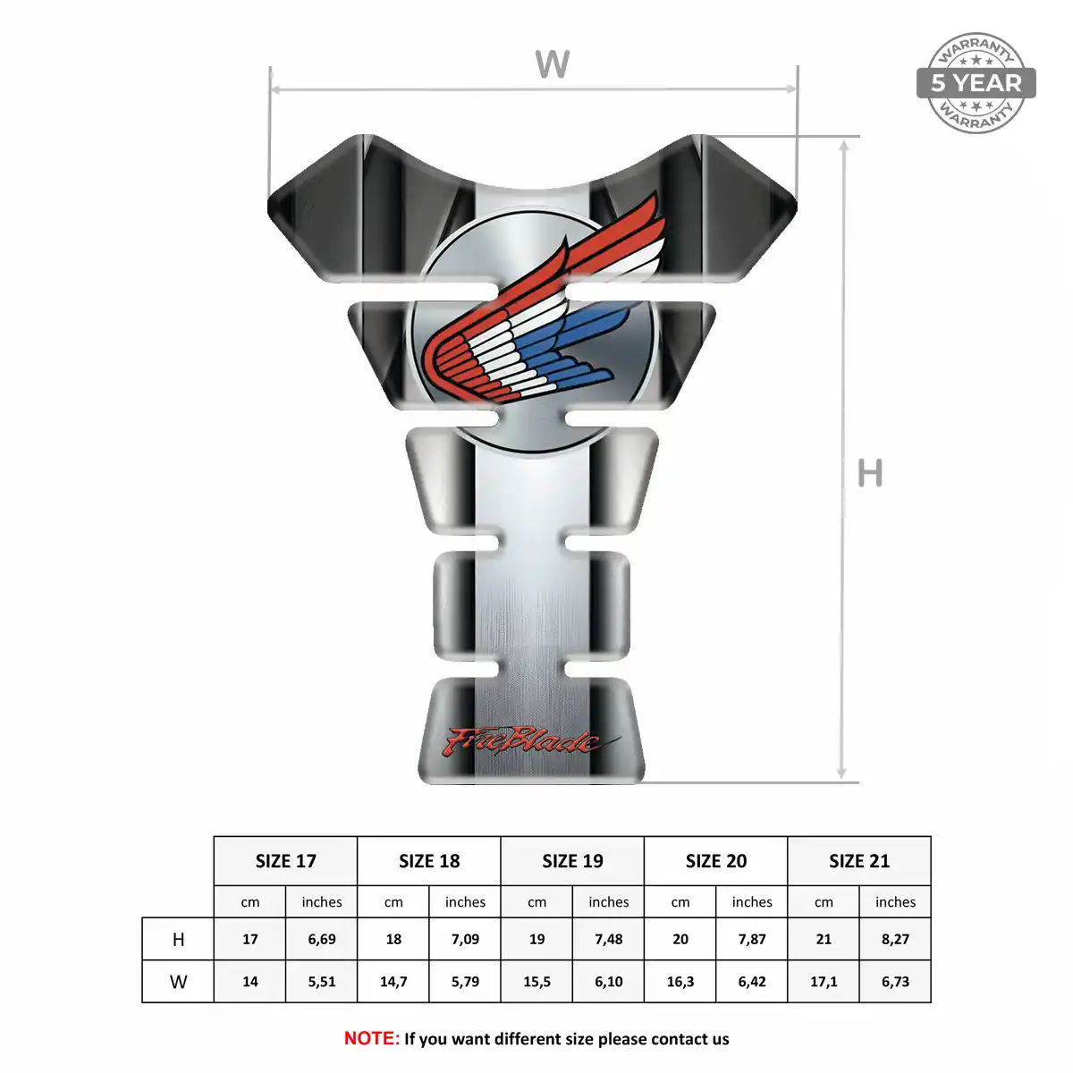 Honda Tank Protector Fuse Motorcycle Noble Edition